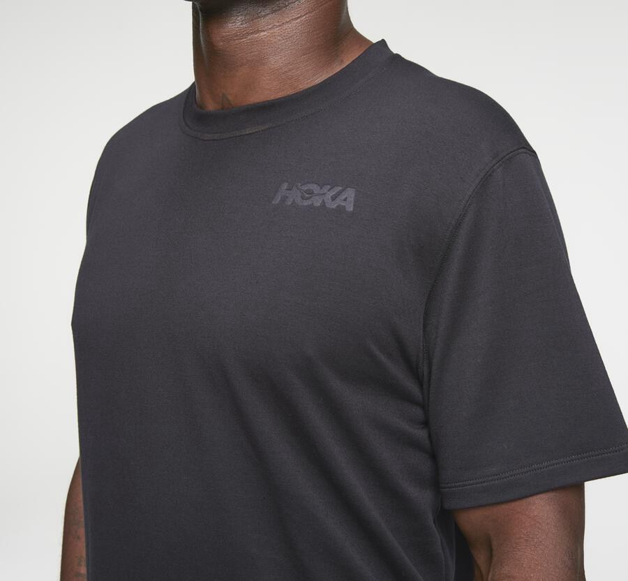 Camisa Hoka One One Hombre - Lifestyle - Negras - JVQ324067